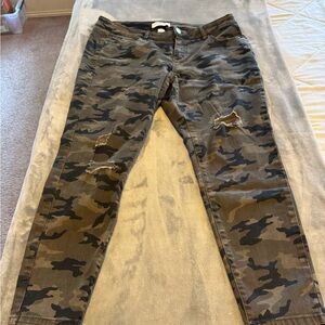 Lane Bryant camo stretch jeans